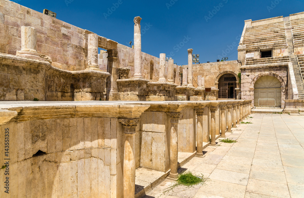 Fototapeta premium Details of Roman Theater in Amman