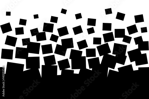 Isolated black elements on white background