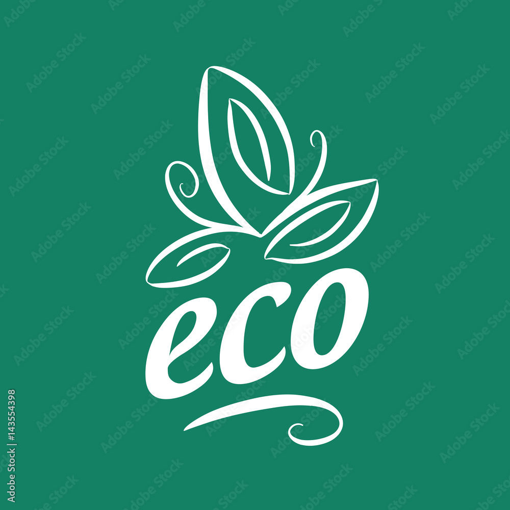 Obraz premium logo vector eco