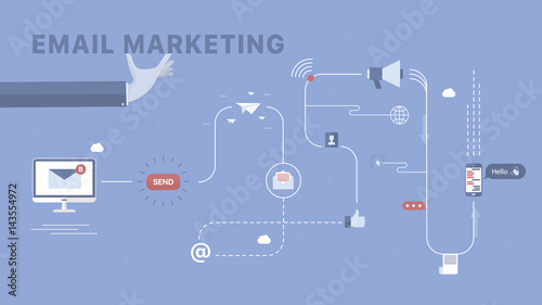Email Marketing background.