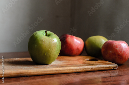 Still life of apples on the table.