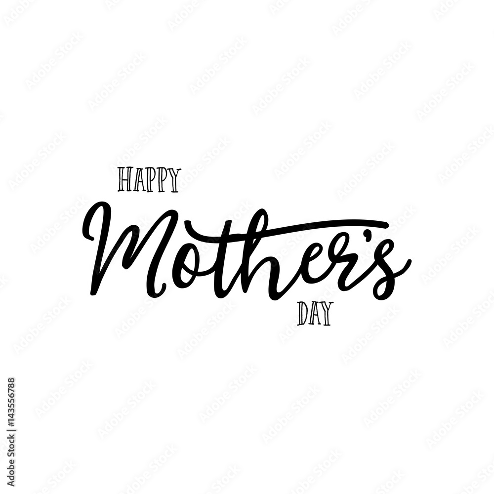 lettering and calligraphy modern - Mother's day. Sticker, stamp, logo - hand made lettering and calligraphy modern - Mother's day. Sticker, stamp, logo - hand made