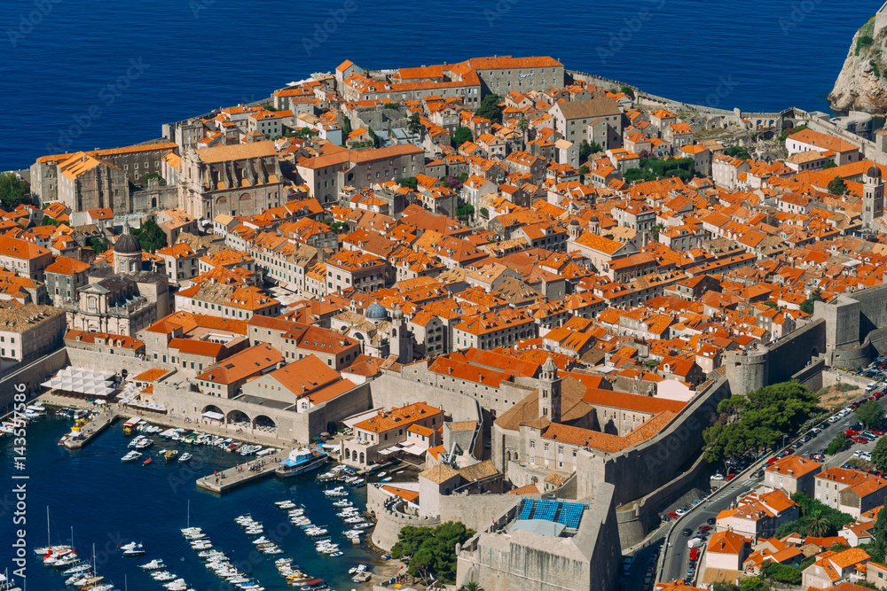 Dubrovnik Old Town, Croatia. Inside the city, views of streets and houses. Photos inside the city.