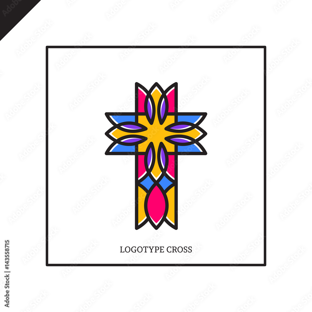 Church logo. Christian symbols. Jesus cross. Church logo. Christian symbols. Jesus cross.
