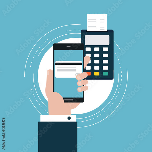 E-commerce flat vector illustration design. Business concept for online shopping, m-commerce, internet payments, card payments, online purchase. Icon design for web banners and apps