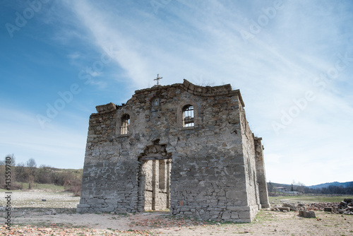 Ruins of the old Eastern Orthodox church of Saint Ivan Rilsk. Abandoned church in dam Jrebchevo, Bulgaria