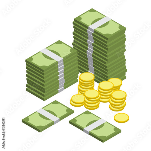 Money isometric vector