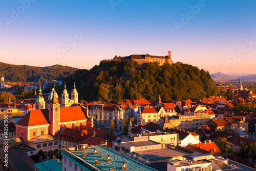 Panorama of Ljubljana, Slovenia photo
