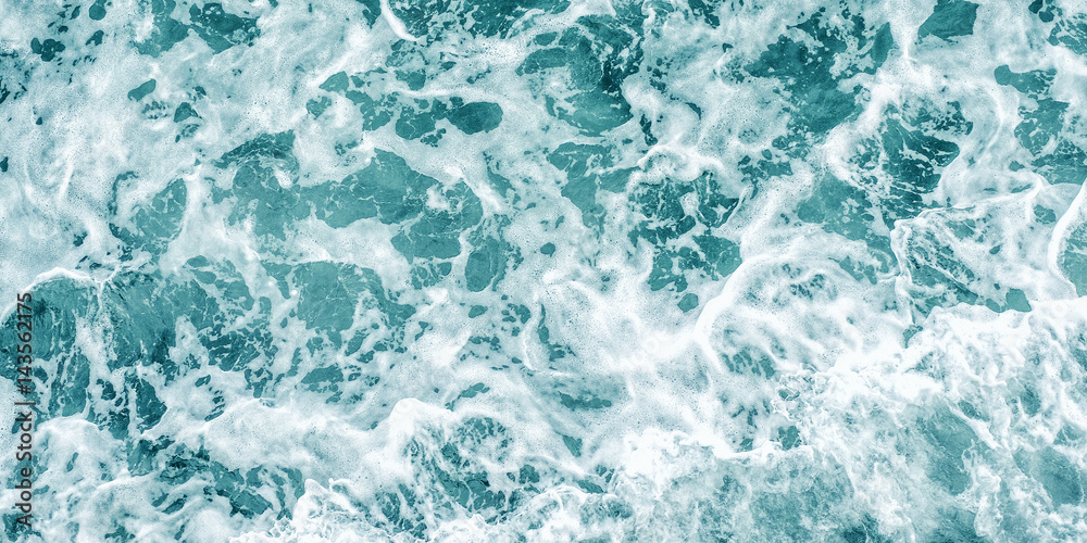 Waves on the surface of sea texture and blackground