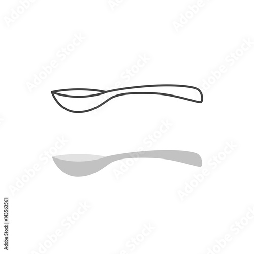 Spoon vector isolated