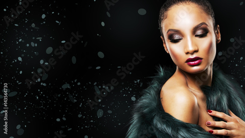 beautiful winter glamour woman