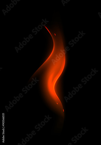 Vector Red Fire Flame on Background