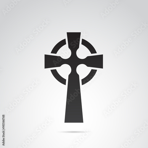 Celtic cross vector icon.