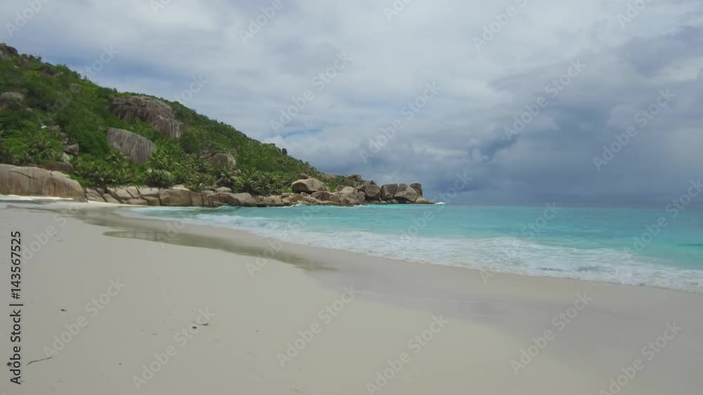 island beach in indian ocean on seychelles island beach in indian ocean on seychelles
