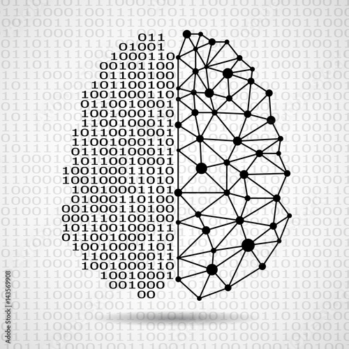Abstract brain human. Left and right brain functions concept, logic and creativity