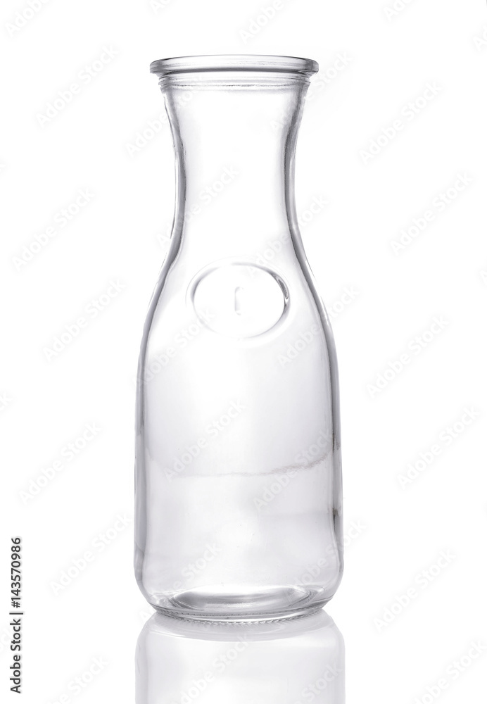 empty liquor bottle on a white background empty liquor bottle on a white background