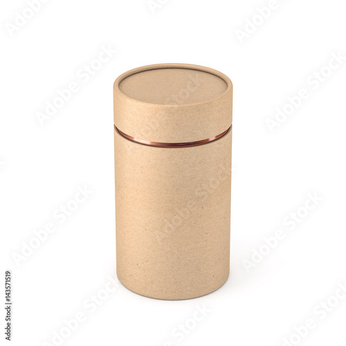 Kraft paper tin can packaging Mockup, 3d rendering