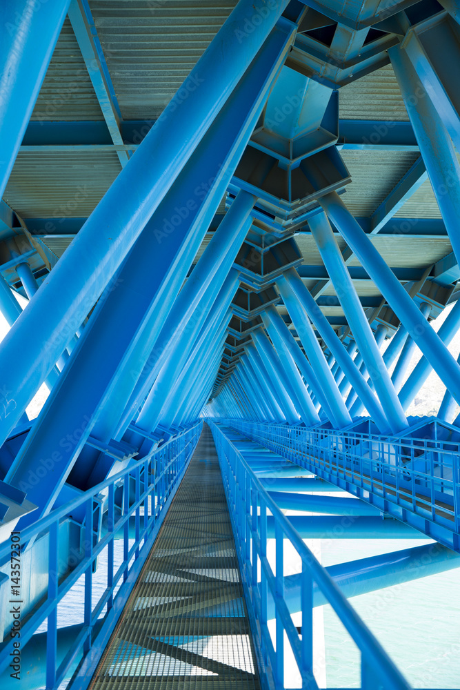 Interior of a bridge. Interior of a bridge.