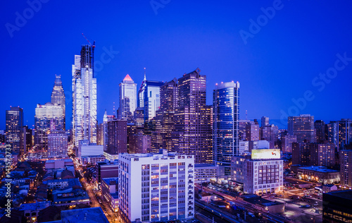 Aerial Philly Skyline