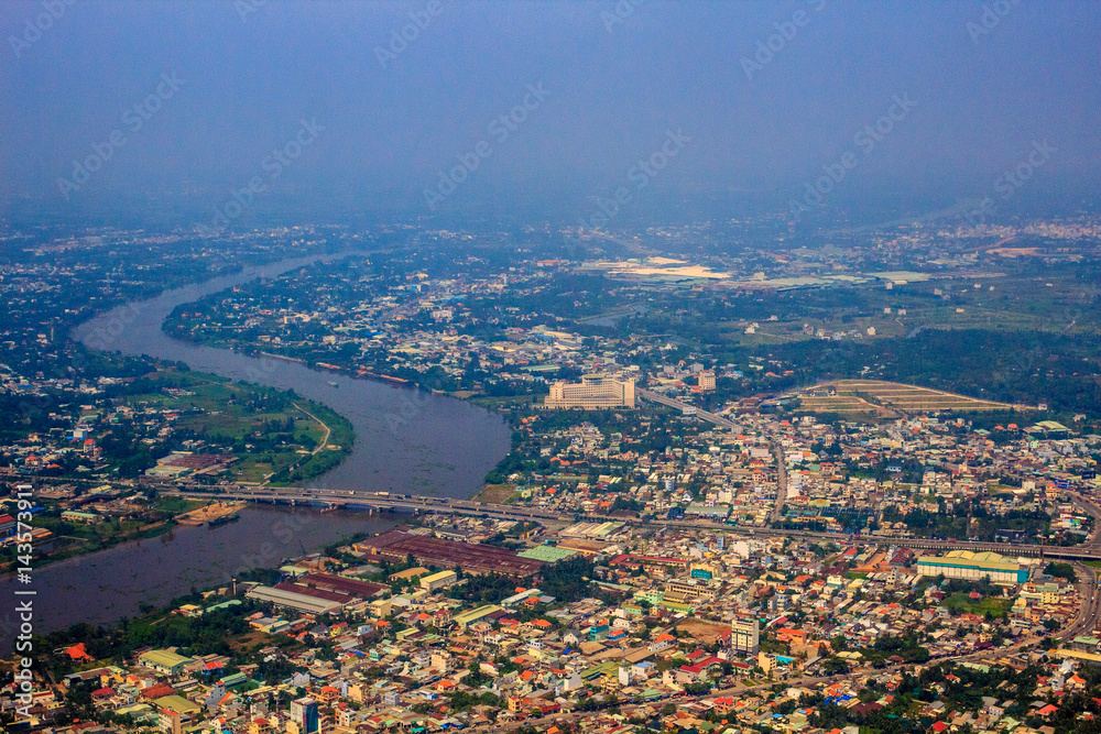 Wide view of Ho Chi Minh city.
