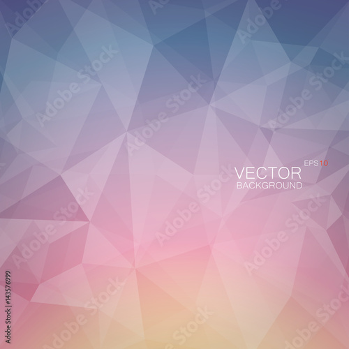 Polygonal vector in the colors of the dawn