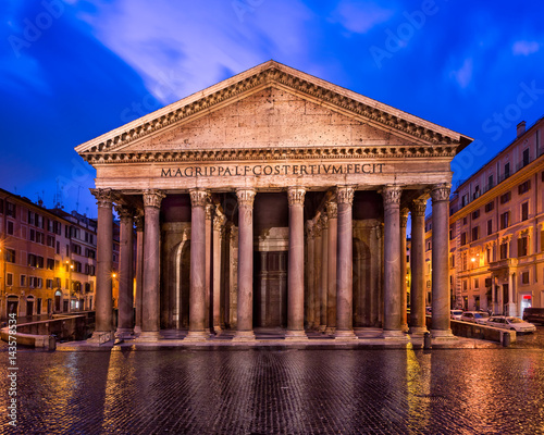 Piazza della Rotonda and Pantheon in the Morning, Rome, Italy