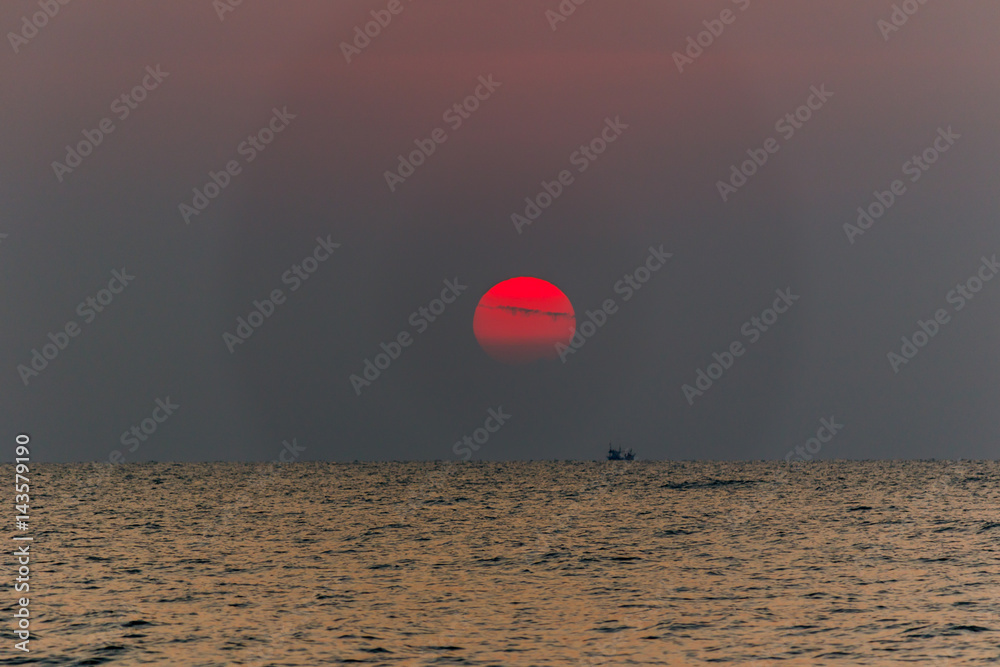 Beautiful cloudscape over the sea sunrise shot Beautiful cloudscape over the sea sunrise shot