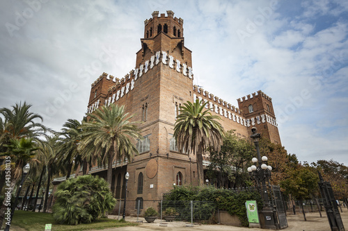 Photography Building, modernist style, Castle, Castell dels Tres Dragons, by Lluis Domenech i Montaner, Park Ciutadella, Barcelona,Spain