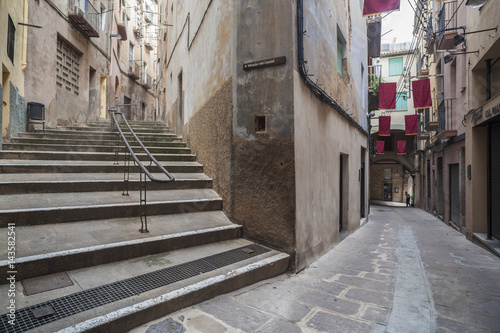 Ancient streets in the medieval village of Cardona, province Barcelona, Catalonia, Spain. © joan_bautista
