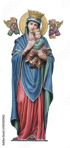 Our Mother of Perpetual Help is a Roman Catholic title of the Blessed Virgin Mary as represented in a celebrated 15th-century Byzantine icon with clipping path