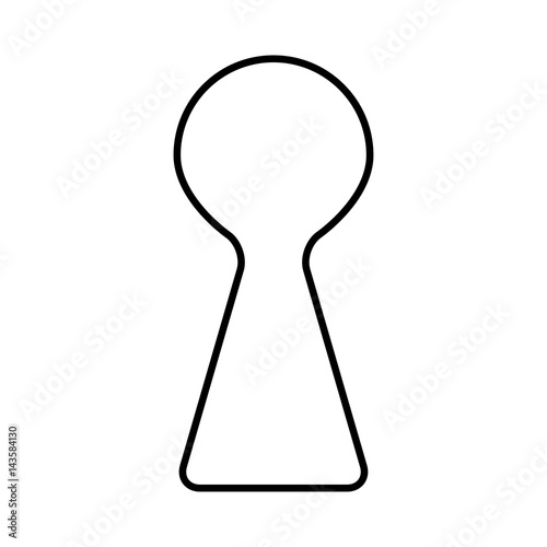 keyhole silhouette outline vector symbol icon design.
