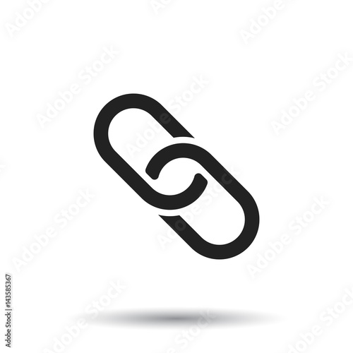 Chain Icon vector illustration in flat style isolated on white background. Connection symbol for web site design, logo, app, ui.