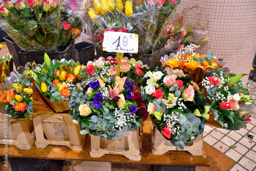 flower market (marche forville) Cannes France photo