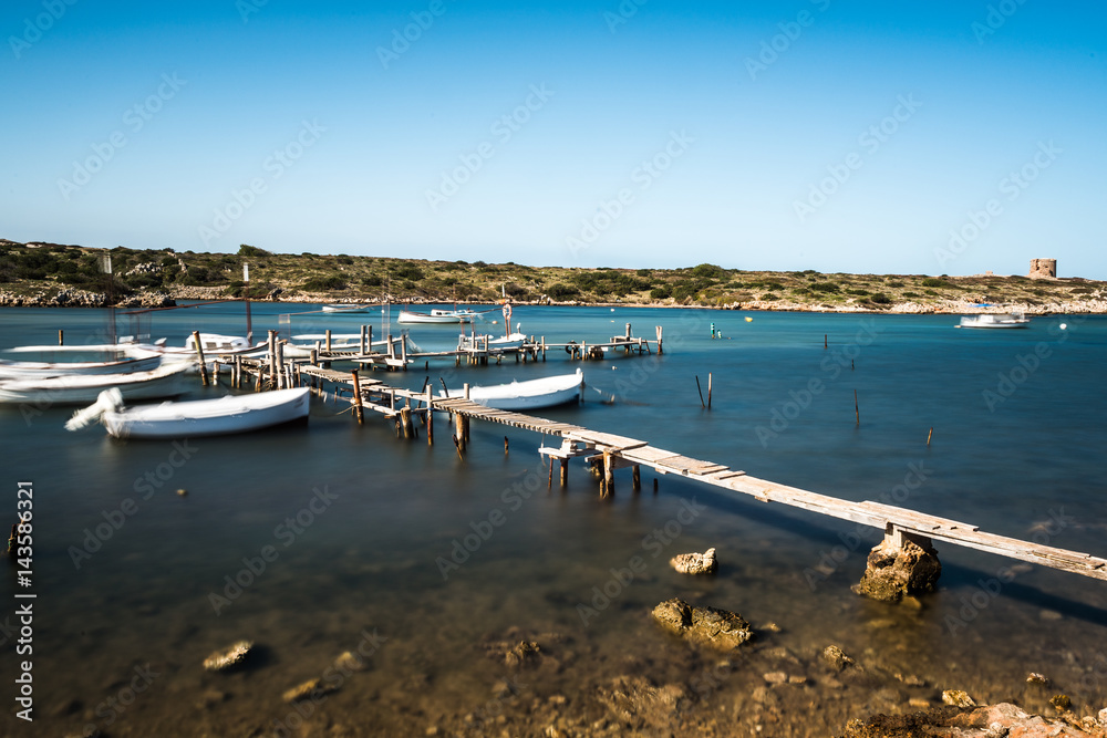 Sanitja Natural Port in Menorca. Spain