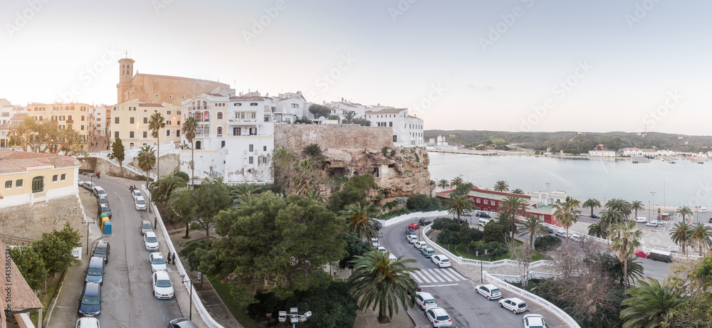 Panoramic view of Mahon, Menorca. Spain