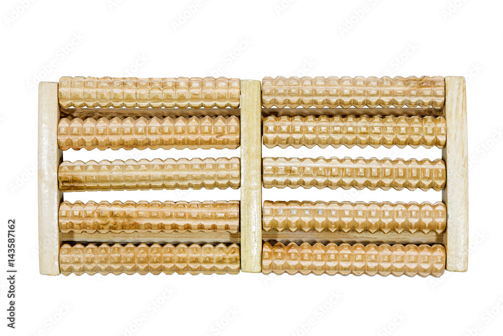 Wooden massager isolated on the white Wooden massager isolated on the white