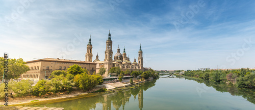 El Pilar panorama, Zaragoza. Spain
