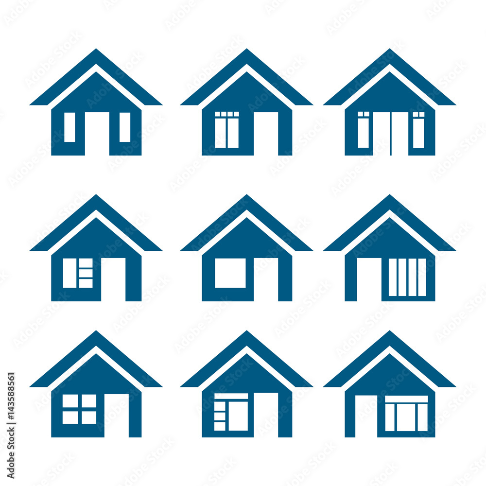 Vector home icons. Concept Logo Design Template Vector home icons. Concept Logo Design Template