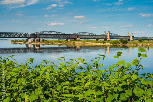 Road bridge on the river Vistula in Tczew, Poland
