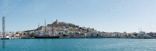 Eivissa old town panorama, Spain photo
