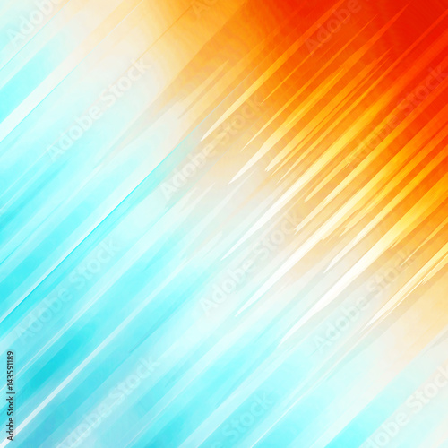 Summer Sun and Sky Vivid Orange and Blue Diagonal Design - High resolution illustration, suitable for graphic element element backdrop or background use.