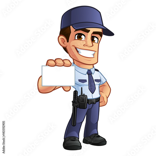 Nice security guard, he's dressed in uniform