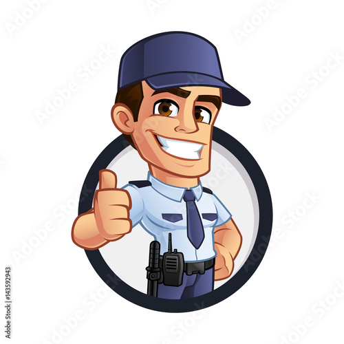 Nice security guard, he's dressed in uniform