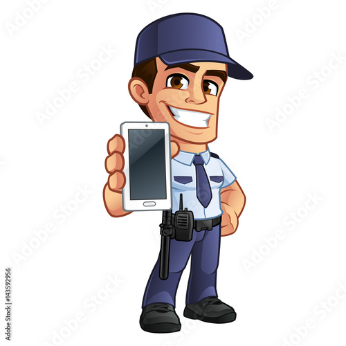 Nice security guard, he's dressed in uniform