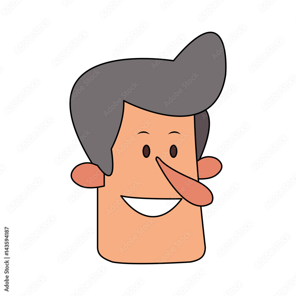face of handsome middle age man smiling cartoon icon image vector  illustration design Stock Vector | Adobe Stock