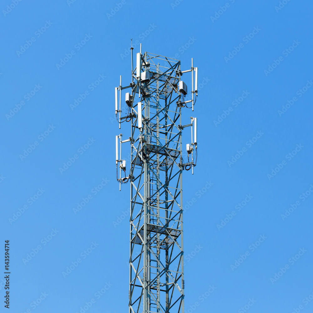 Antenna repeater with blue sky Antenna repeater with blue sky