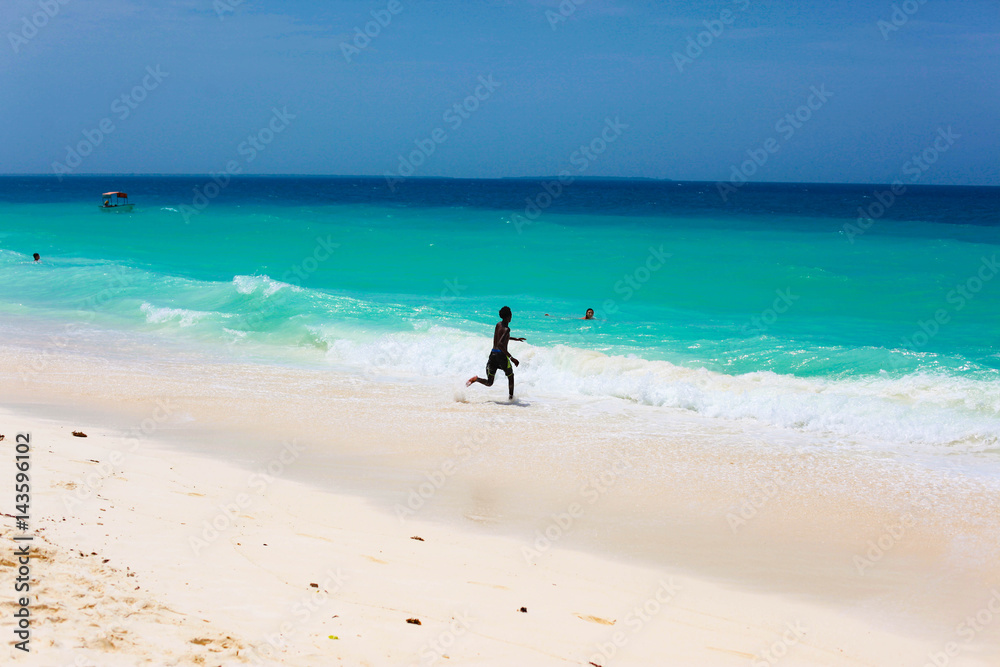 Zanzibar beach white sand