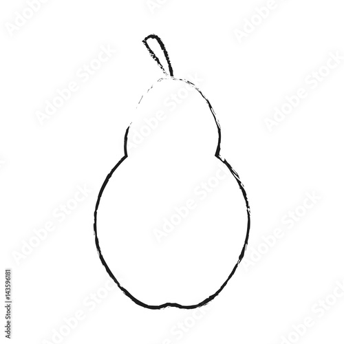 pear fruit icon image vector illustration design 