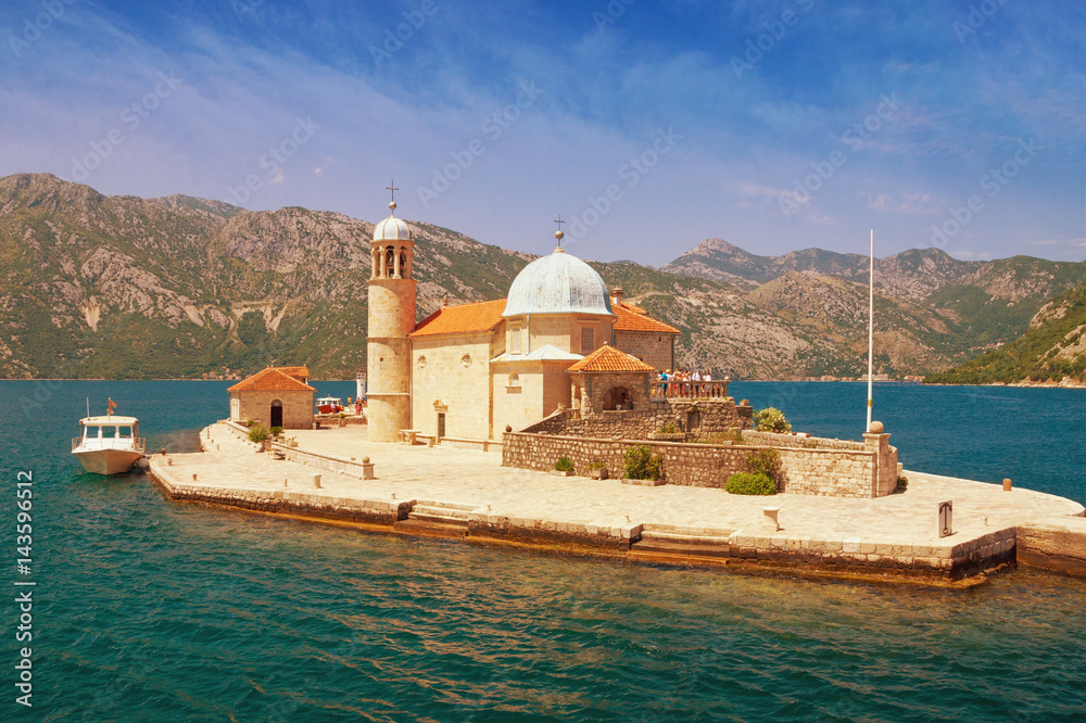 Roman Catholic Church of Our Lady of the Rocks. Bay of Kotor, Montenegro