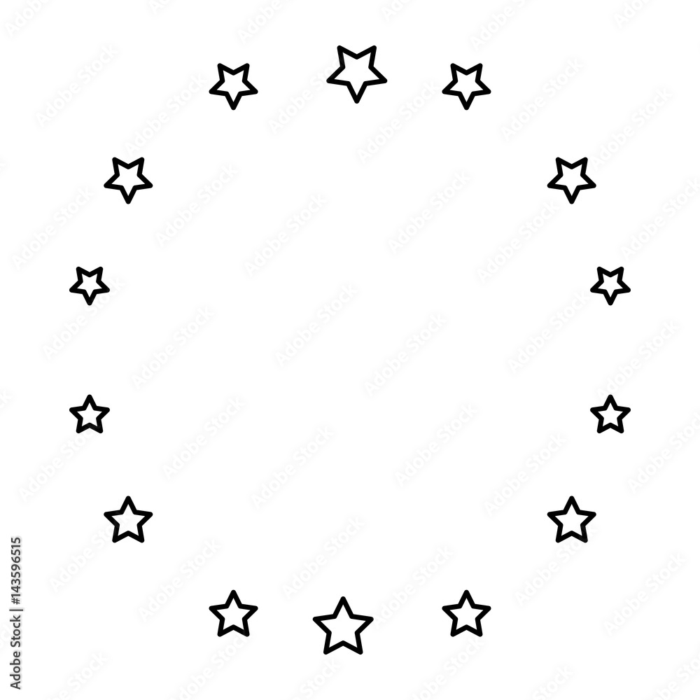 frame with stars decoration frame with stars decoration